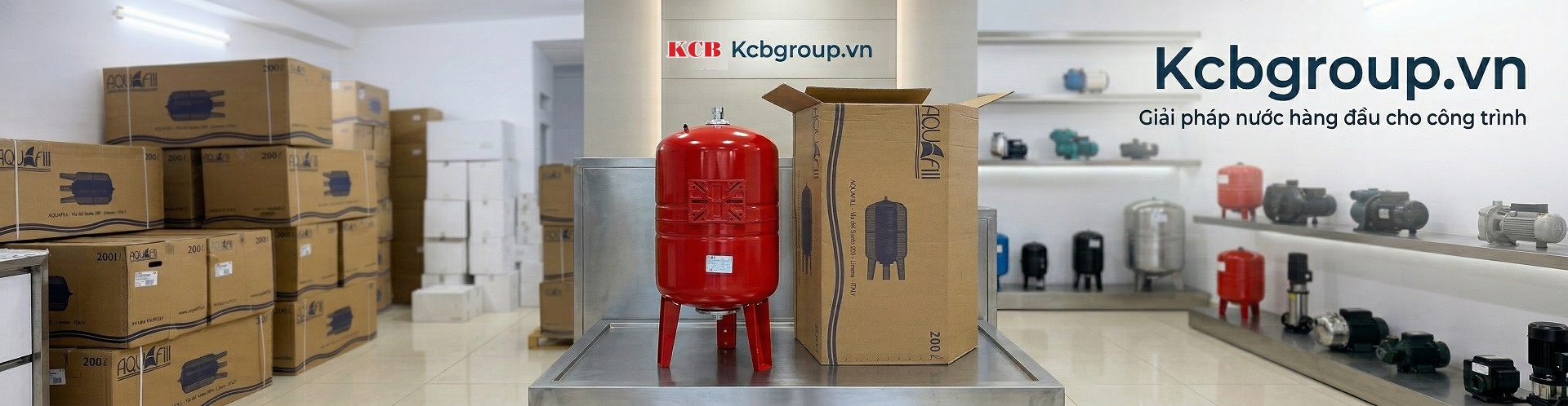 Kho hàng bình tích áp  Varem Aquafill tại HCM